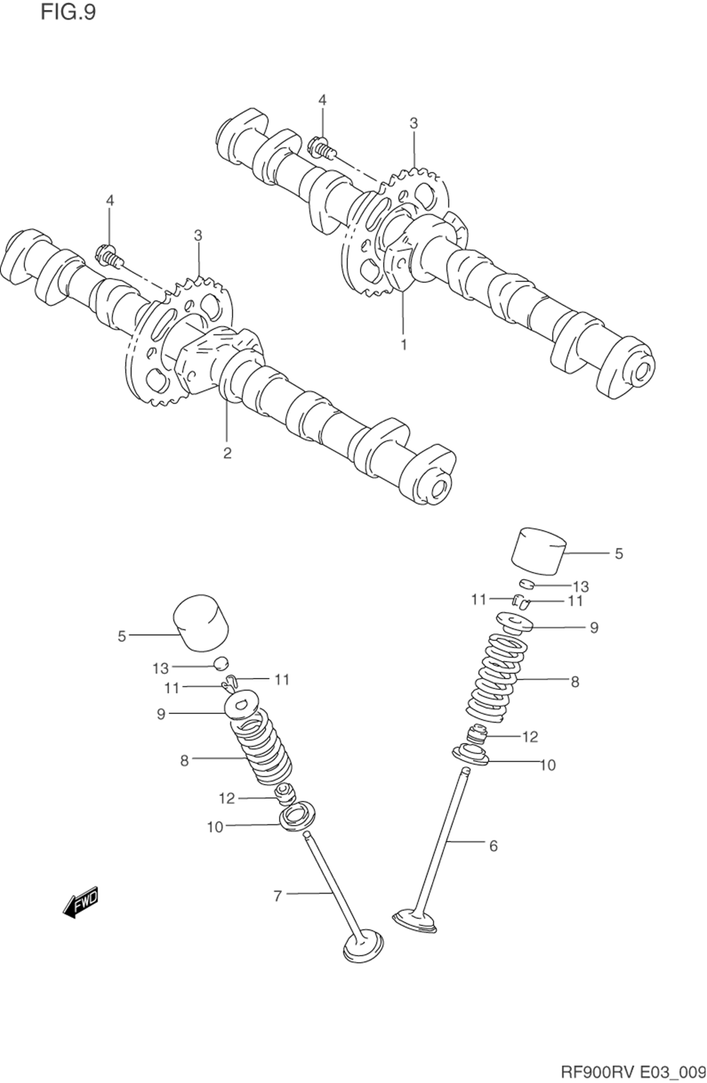 Cam shaft - valve