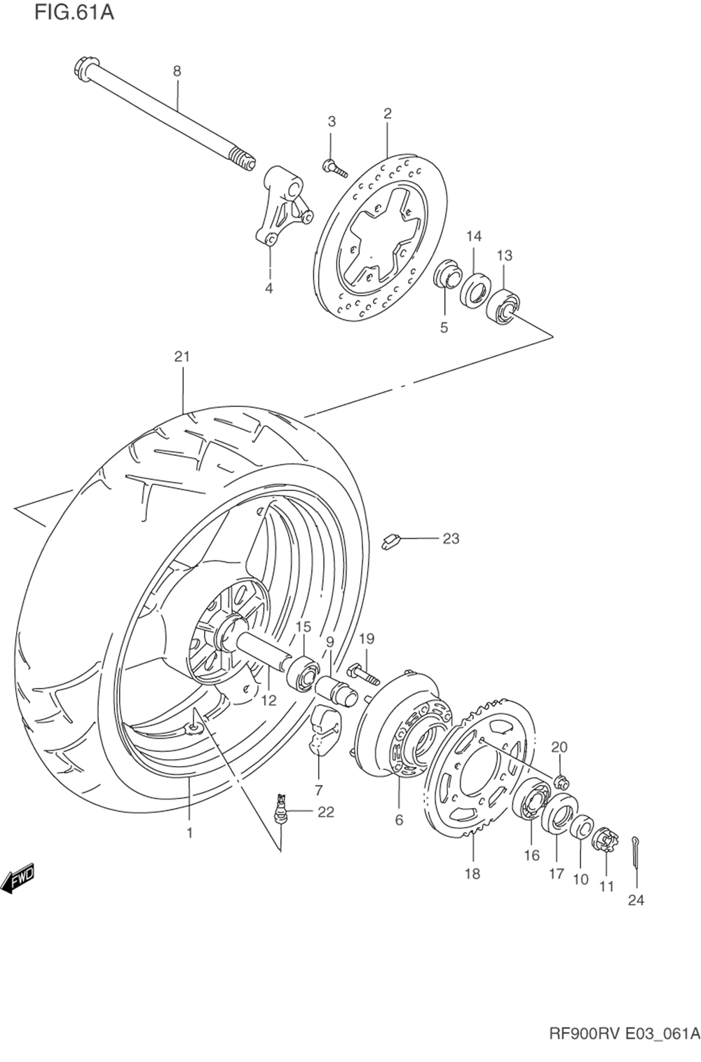 Rear wheel (model t_v)