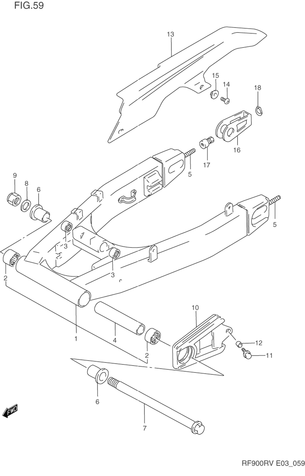 Rear swinging arm (model r_s)