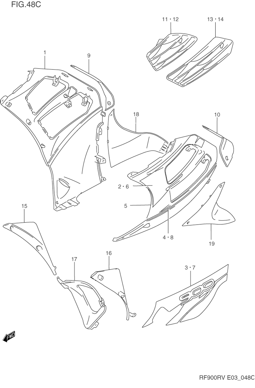 Under cowling body (model v)