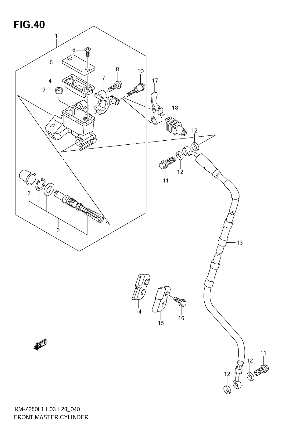 Front master cylinder