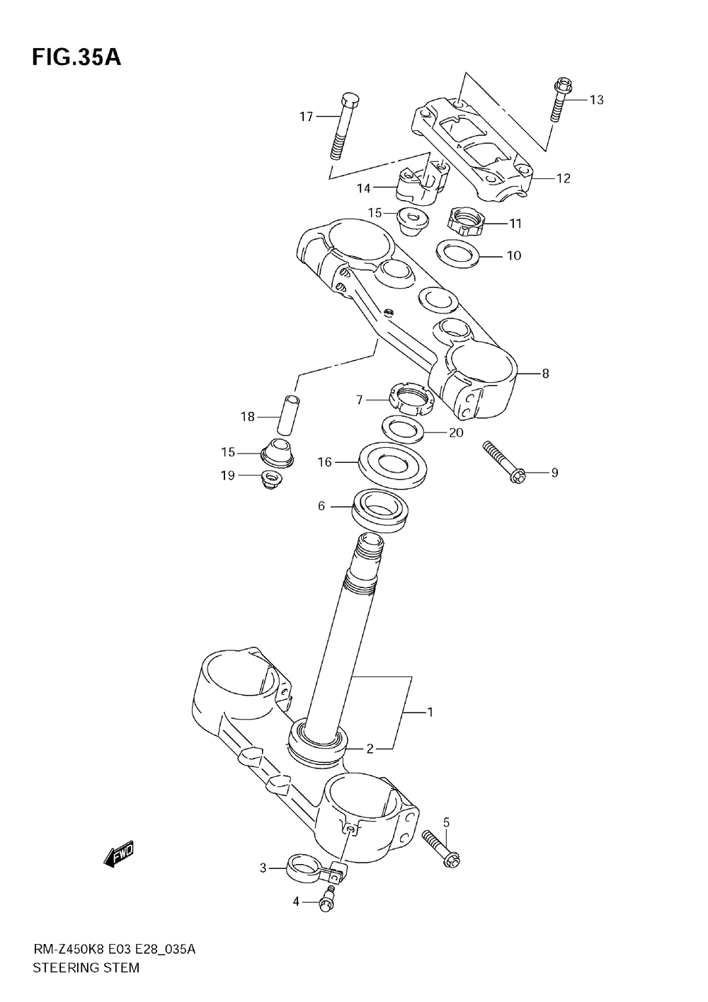 Steering stem (rm-z450 l1)