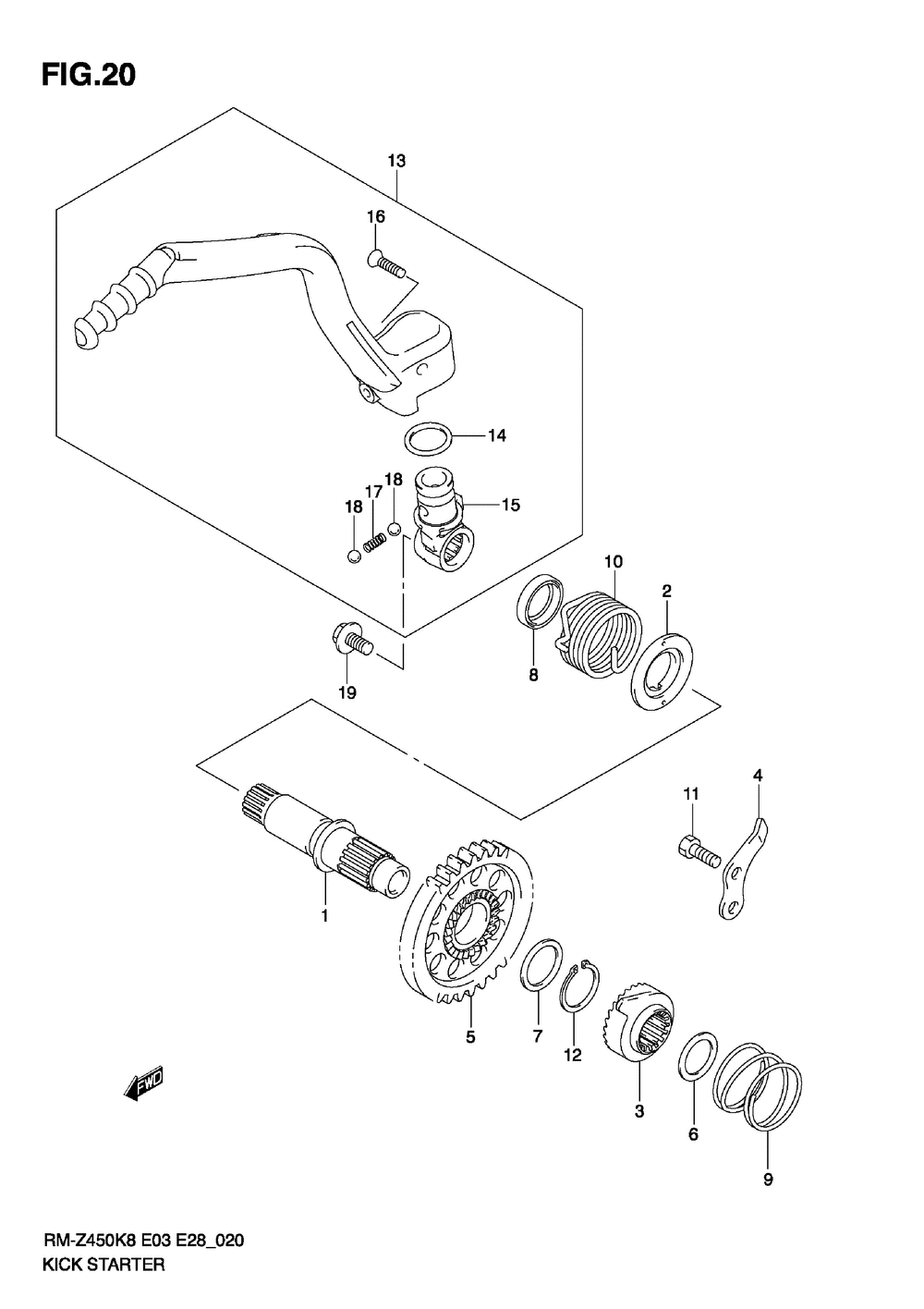 Kick starter (rm-z450 k8_k9)