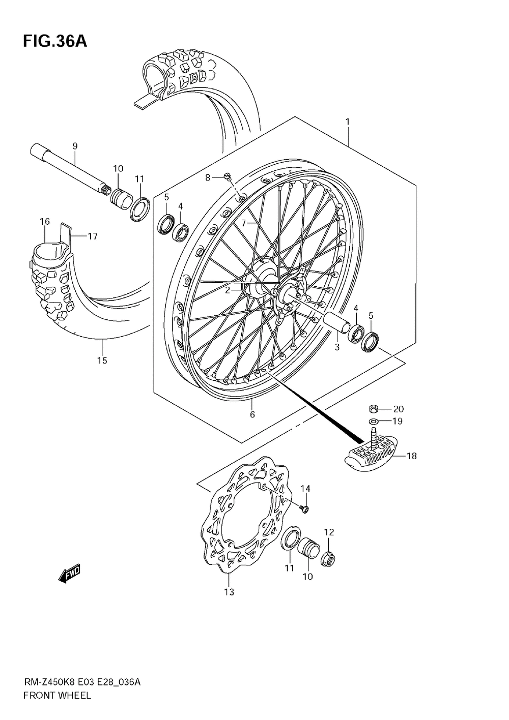 Front wheel (rm-z450 l1)