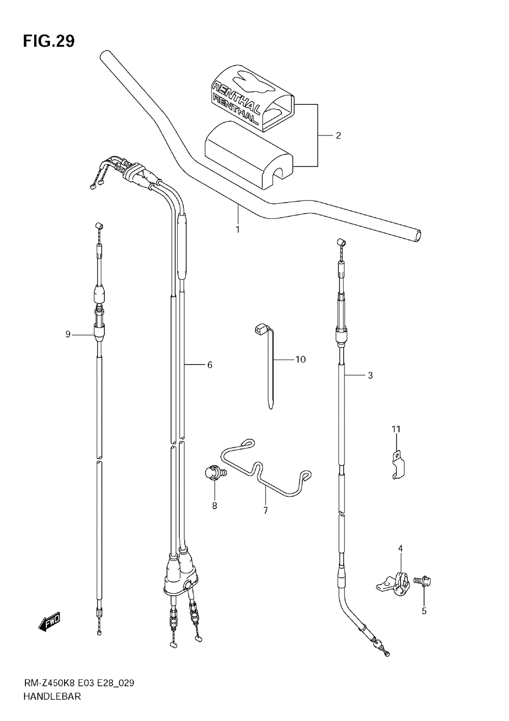 Handlebar (rm-z450 k8_k9_l0)