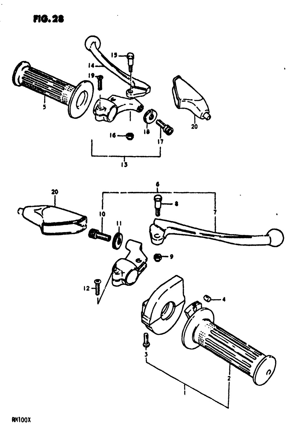 Handle grip - lever (rm100n)