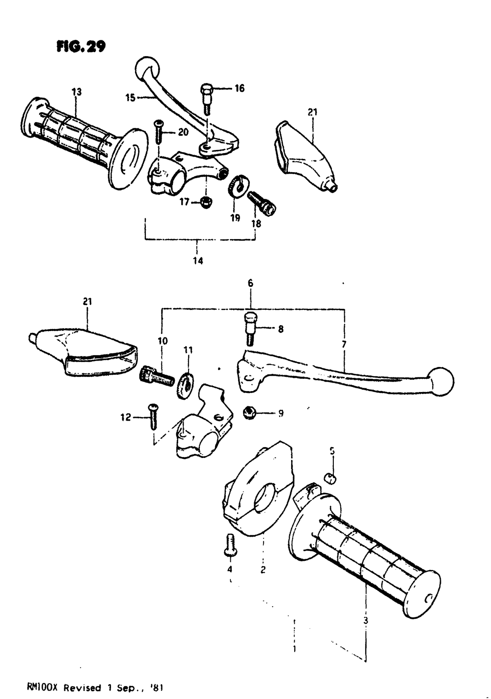 Handle grip - lever (rm100t)