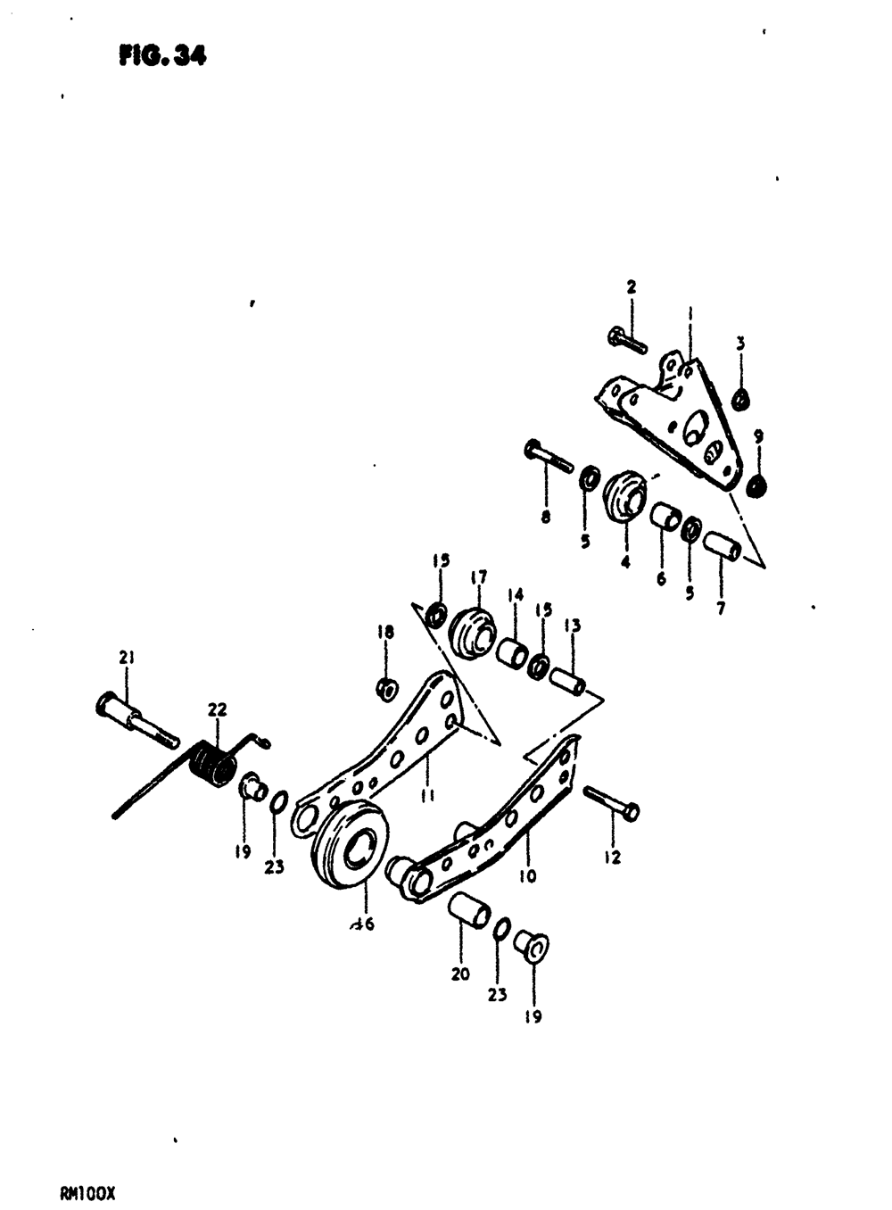 Chain guide - tensioner (rm100n)