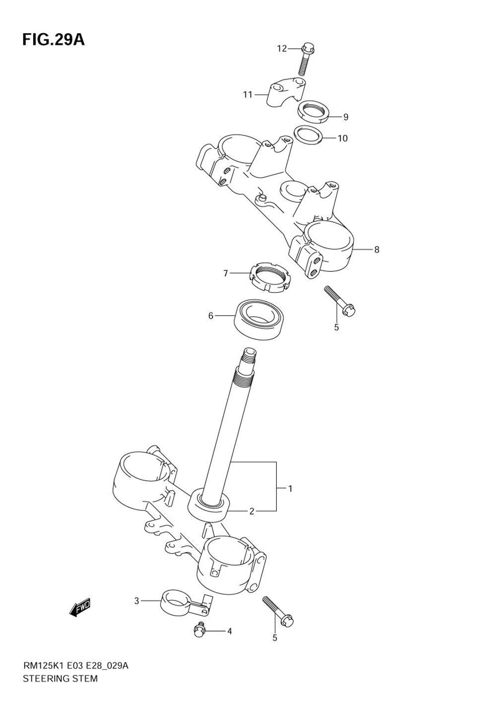 Steering stem (model k2)