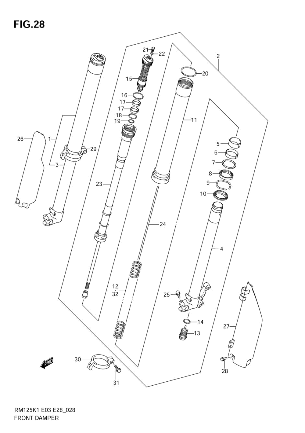 Front damper (model k1)