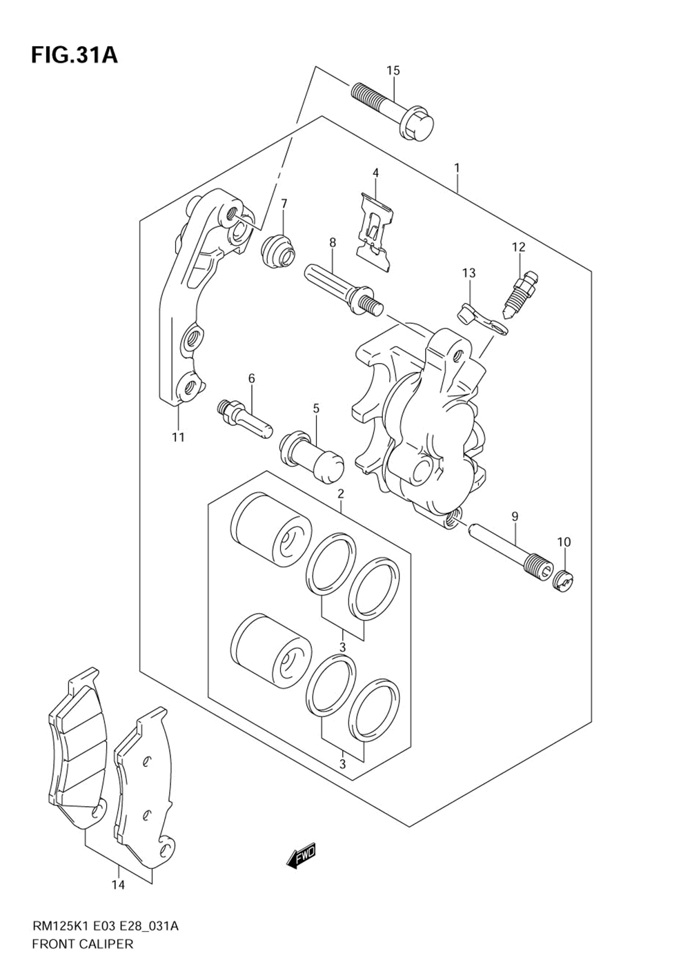 Front caliper (model k5_k6)