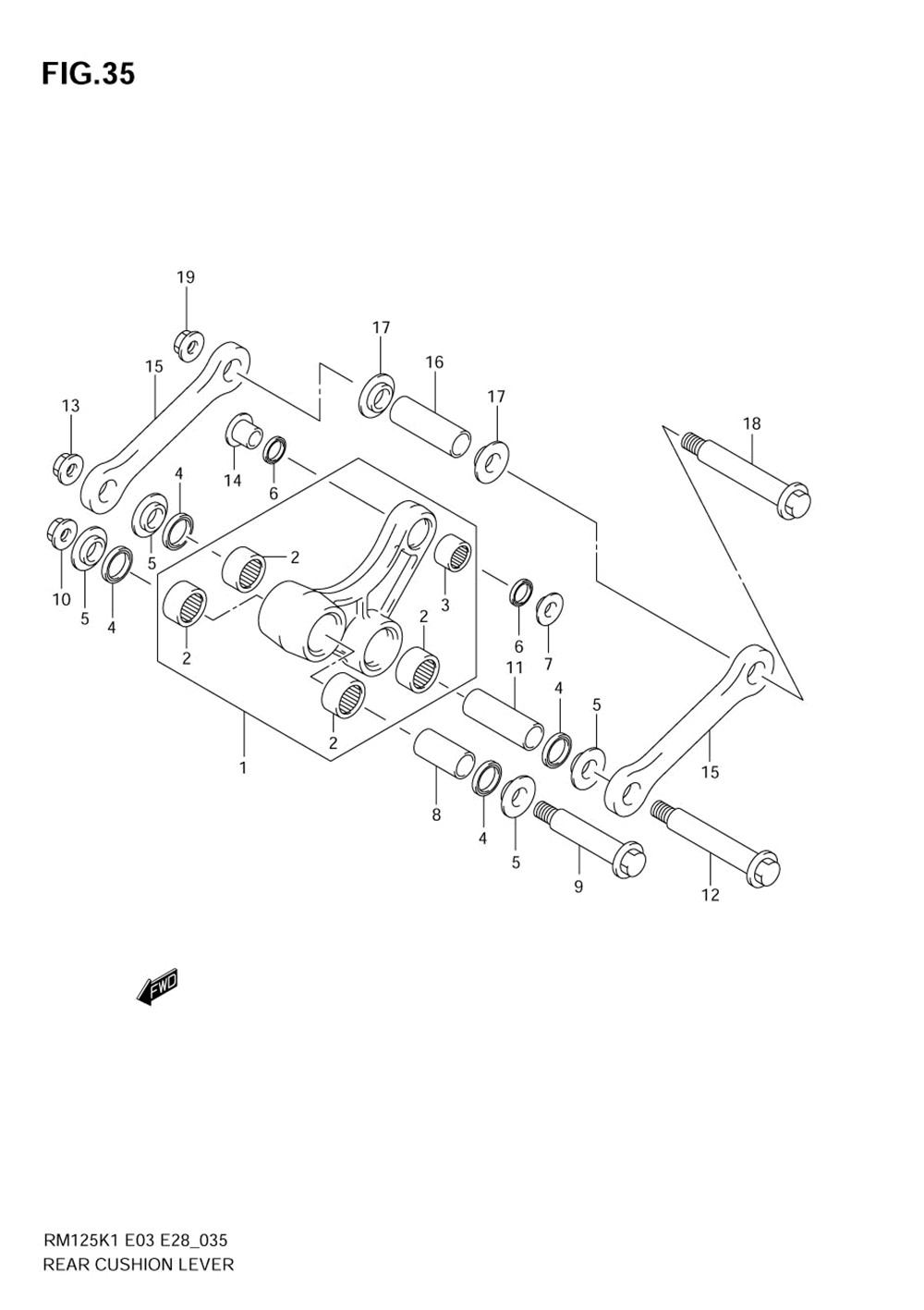 Rear cushion lever (model k1)