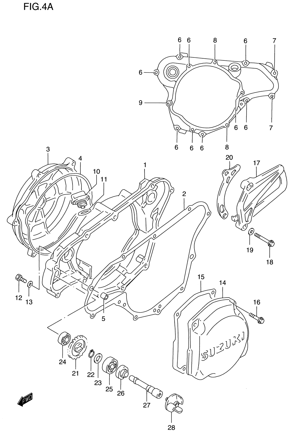 Crankcase cover-water pump (model w_x_y)