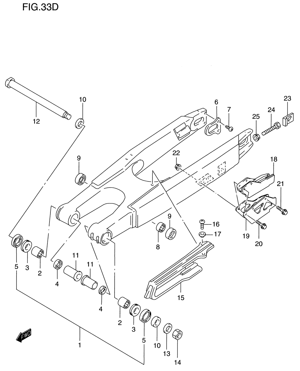 Rear swinging arm (model y)