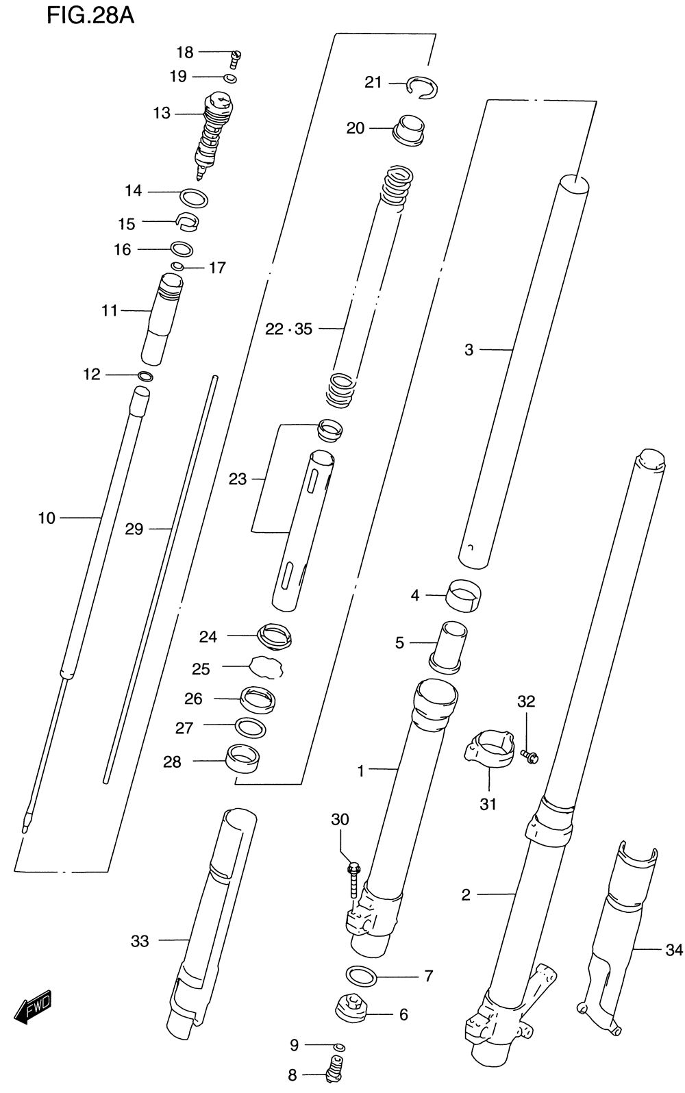 Front damper (model v)