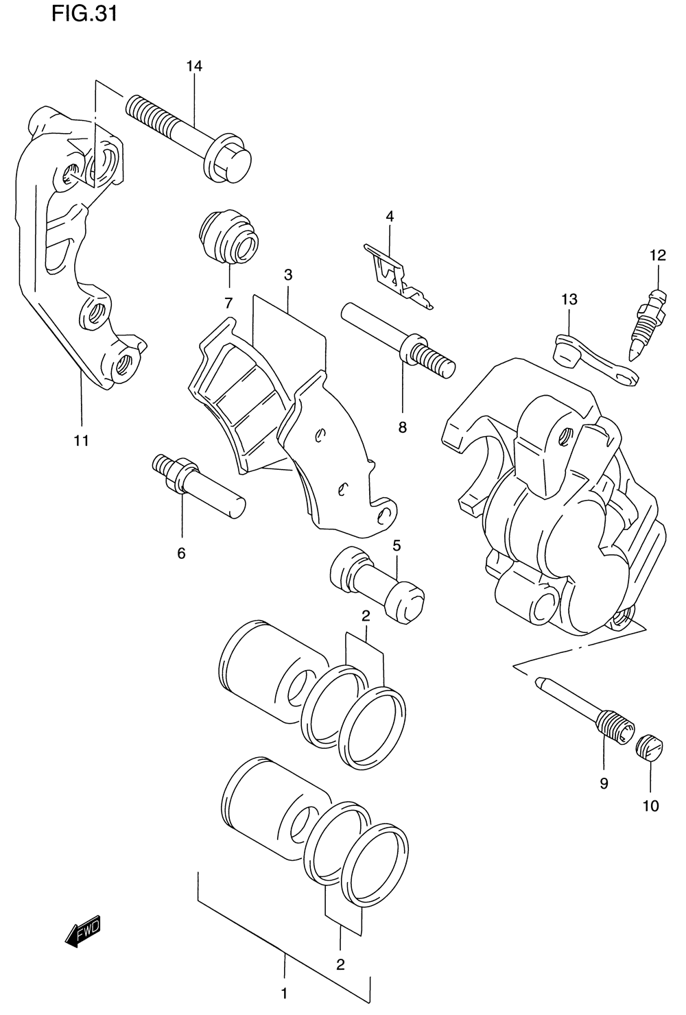 Front caliper