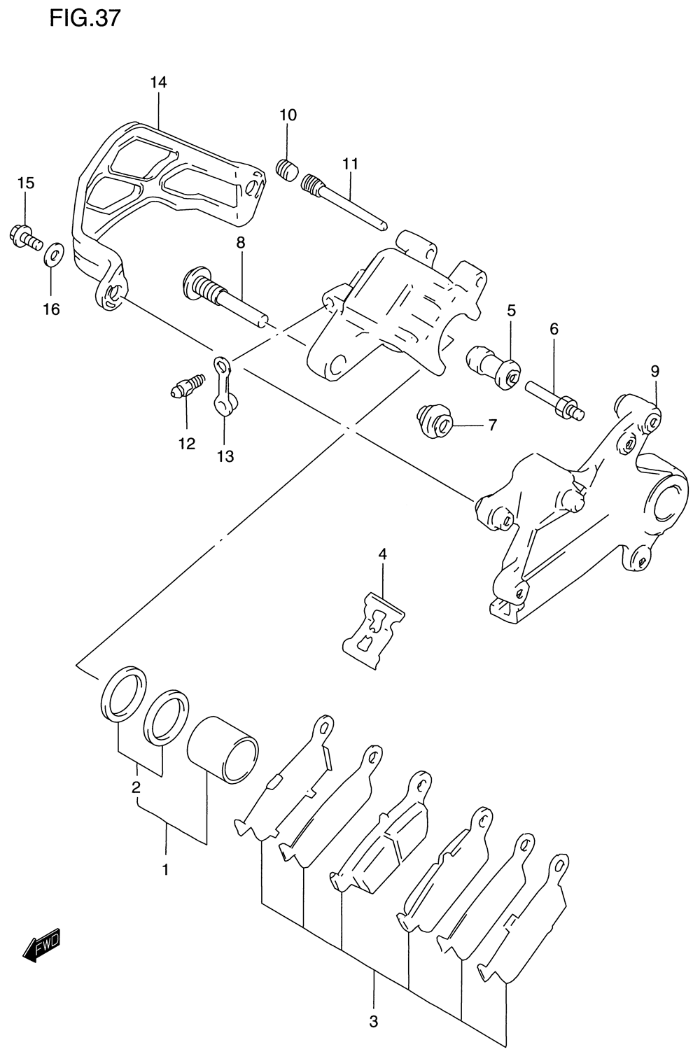 Rear caliper