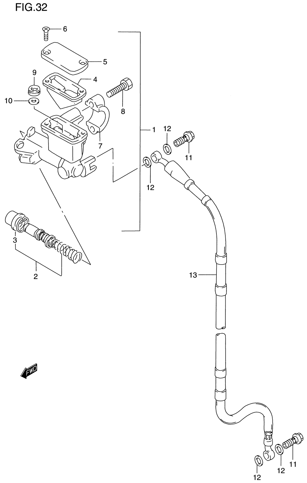 Front master cylinder (model t_v_w)