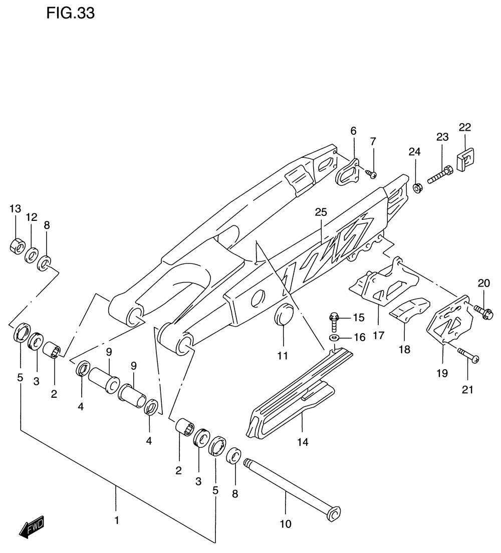 Rear swinging arm (model t)