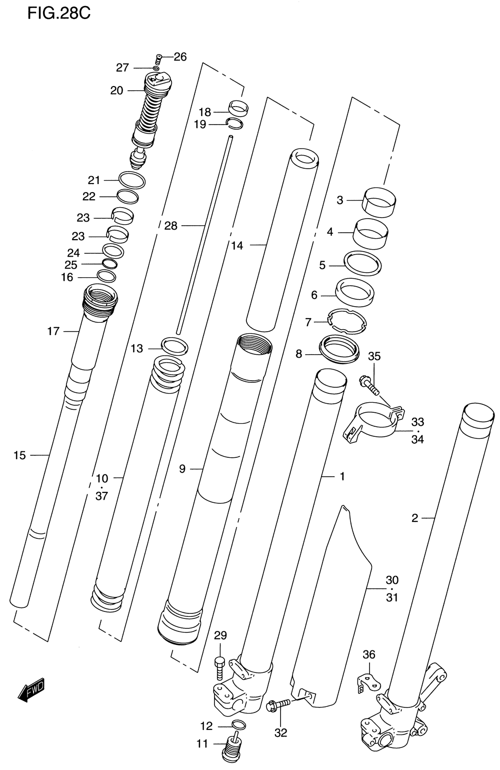 Front damper (model x)