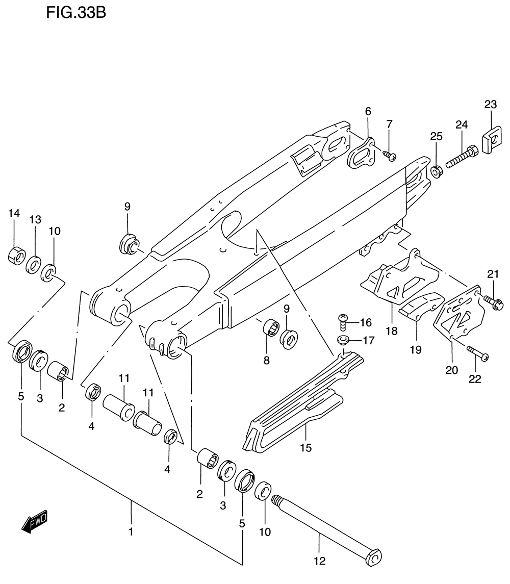 Rear swinging arm (model w)