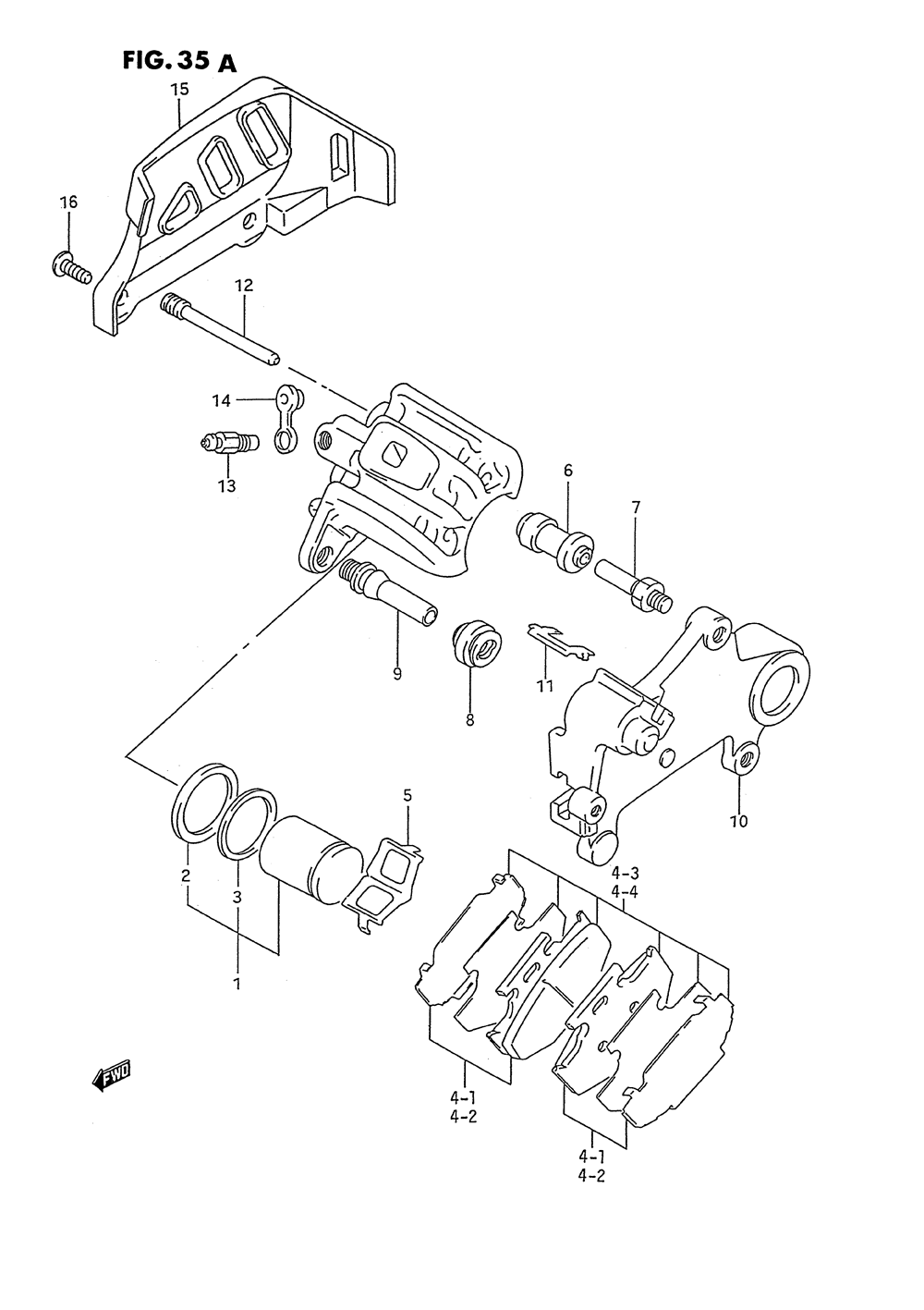 Rear caliper (model p_r)