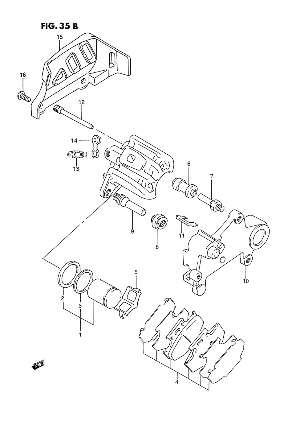 Rear caliper (model s)