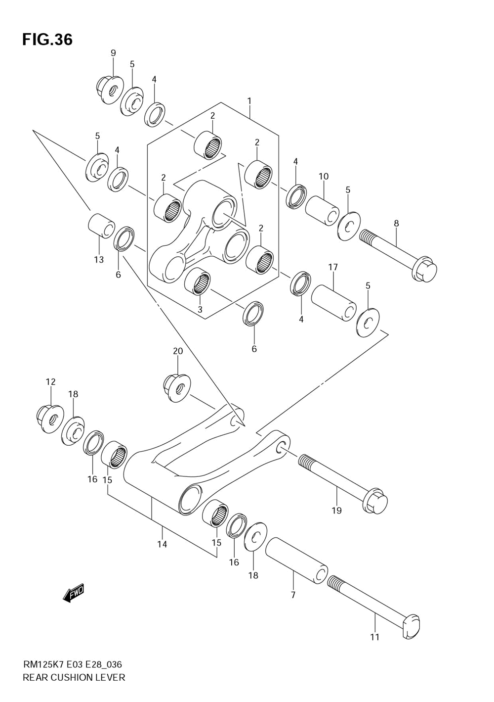 Rear cushion lever