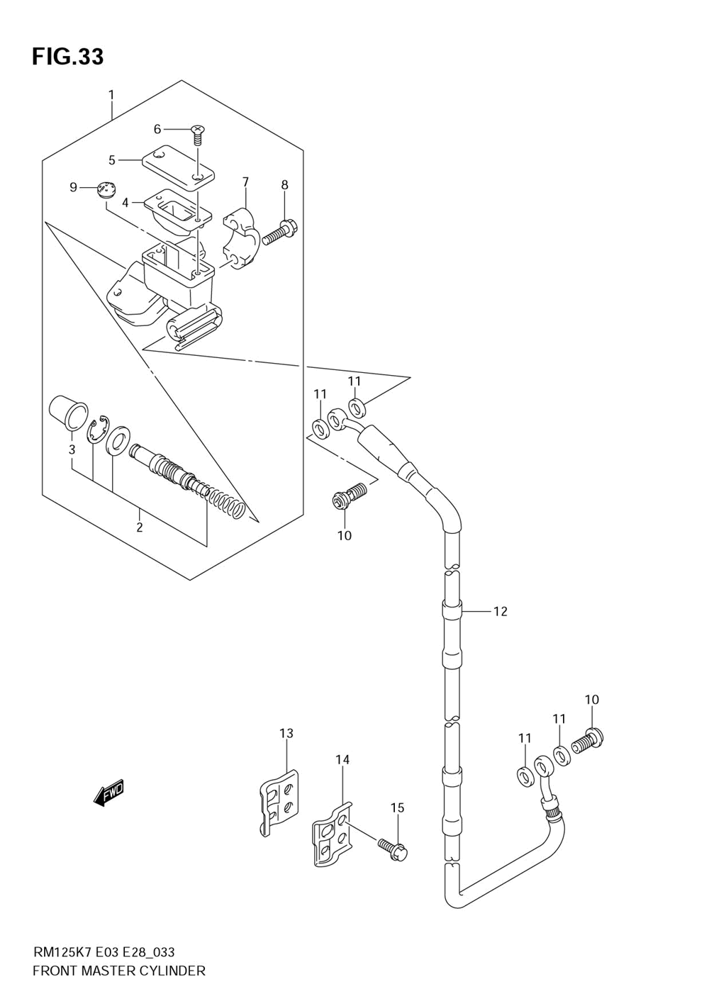 Front master cylinder