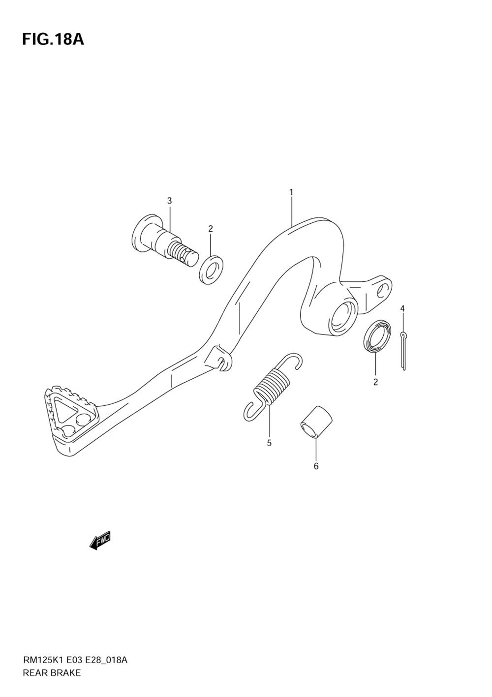 Rear brake (model k3_k4_k5_k6)