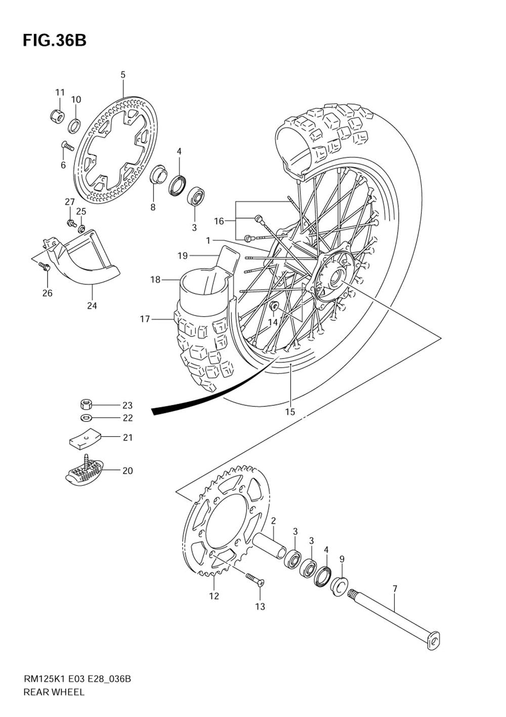 Rear wheel (model k4)