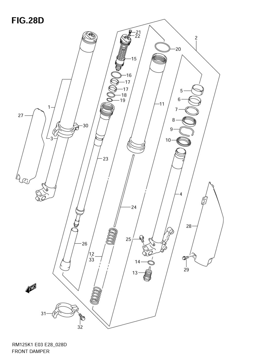 Front damper (model k5)