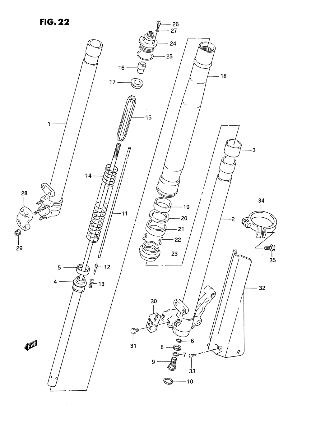 Front damper (model n)