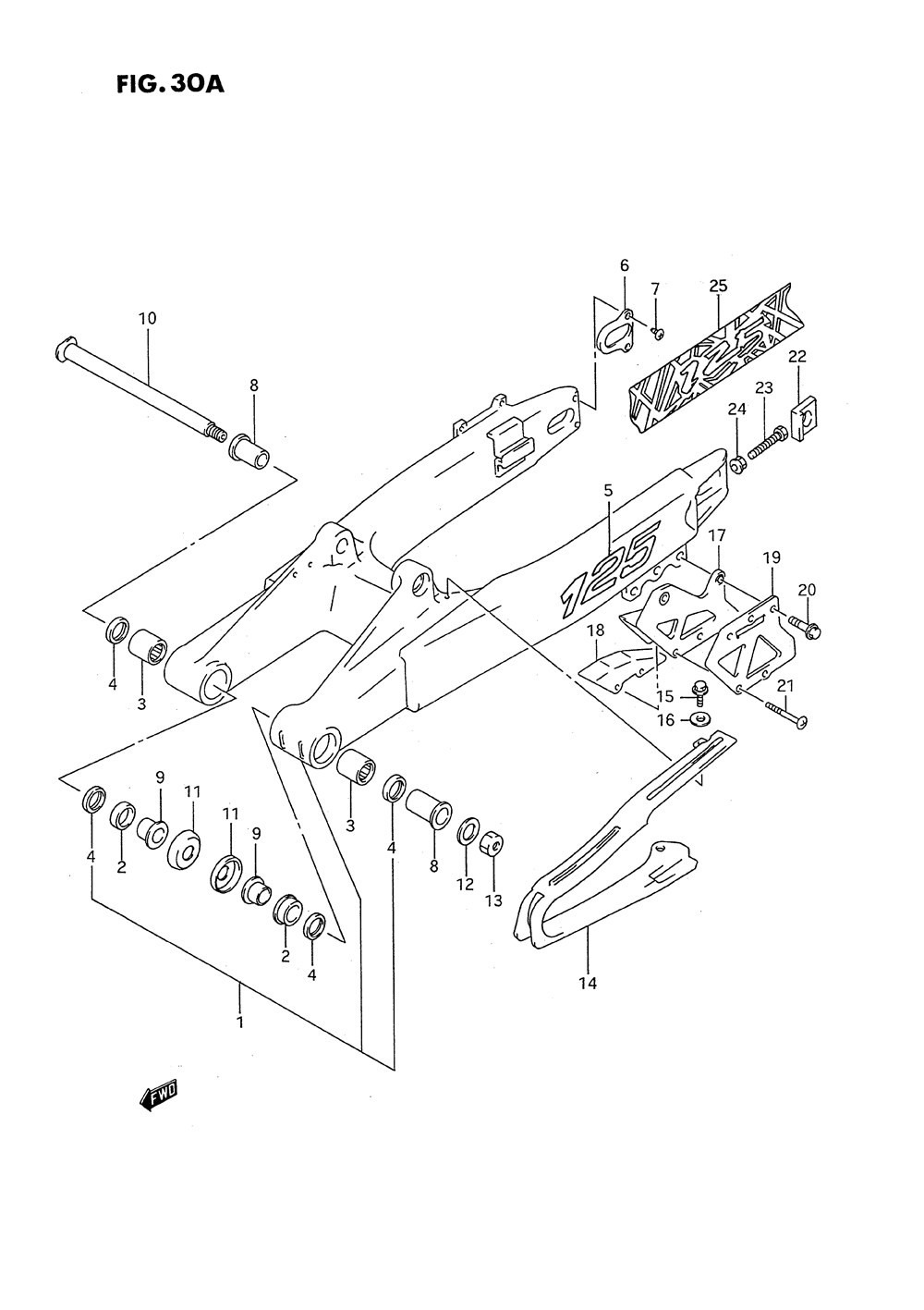 Rear swinging arm (model p_r_s)