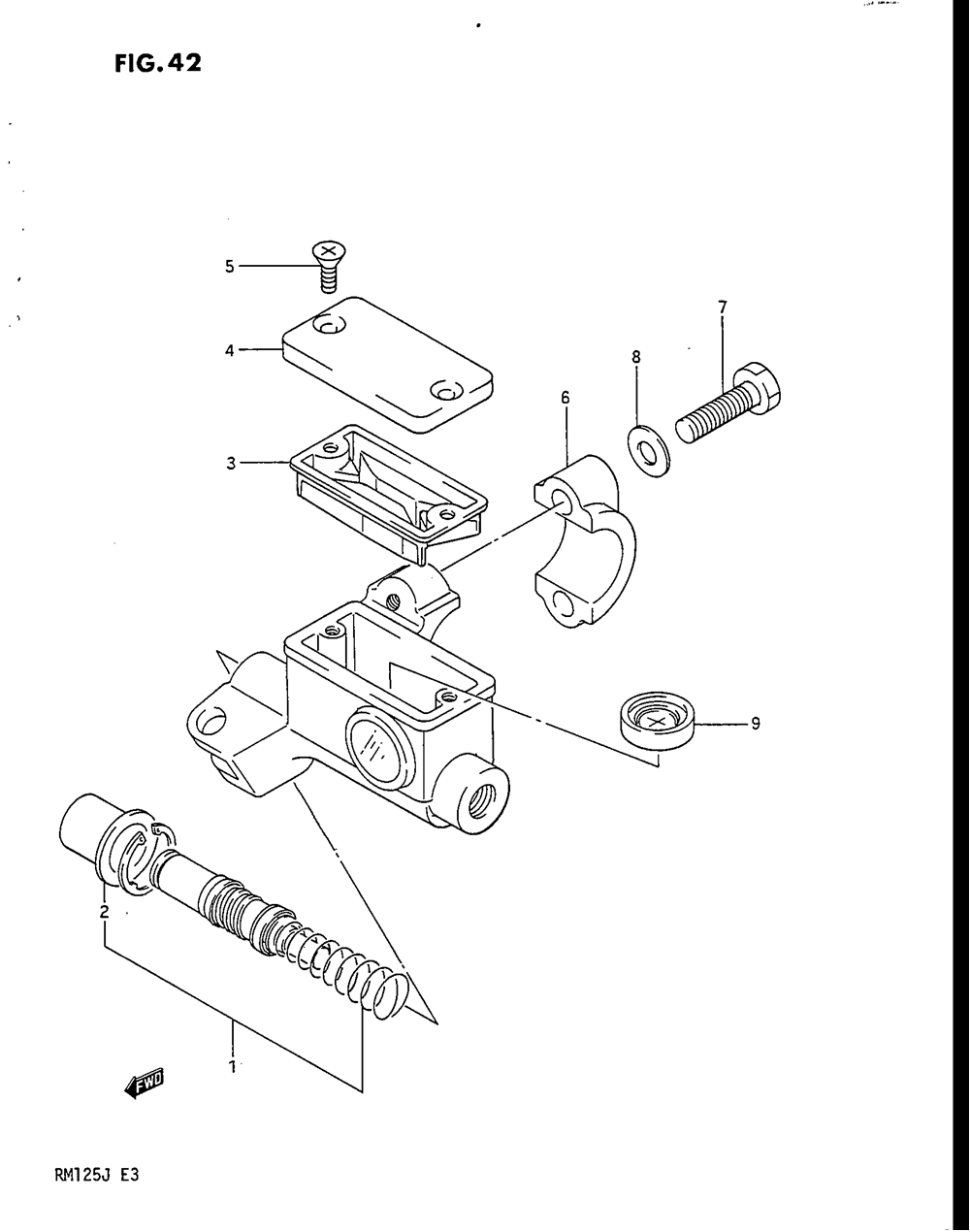 Front master cylinder (model h_j)