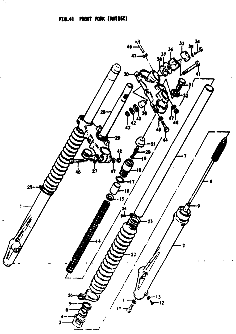 Front fork (rm125c)