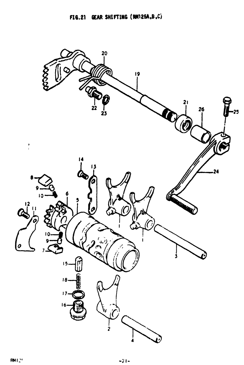 Gear shifting (rm125a