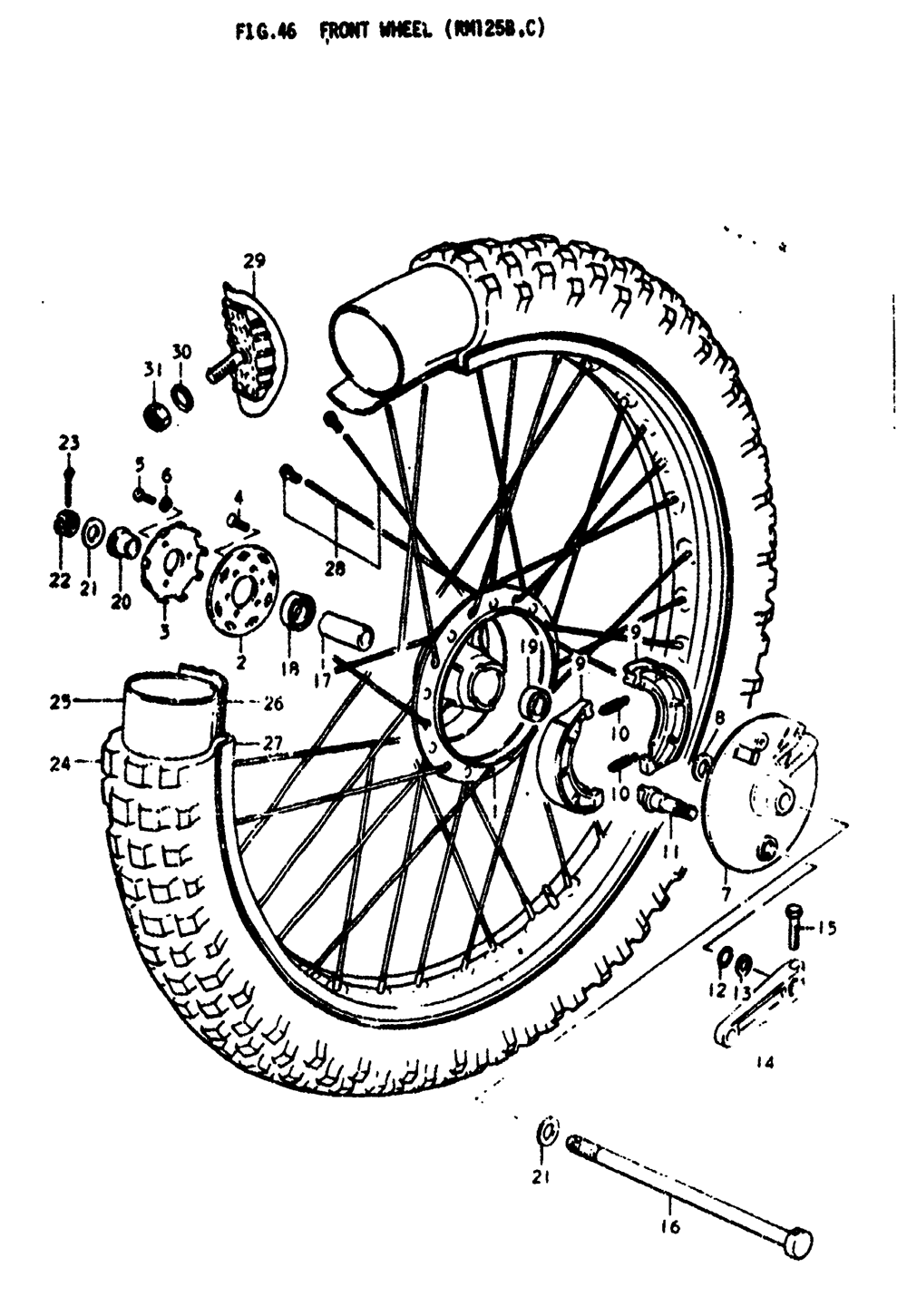 Front wheel (rm125b