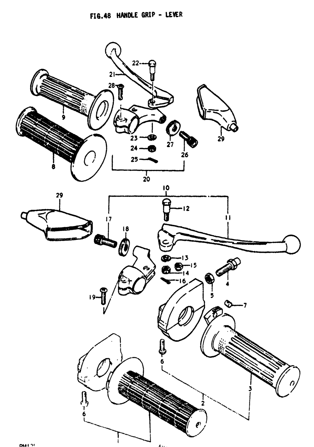 Handle grip - lever