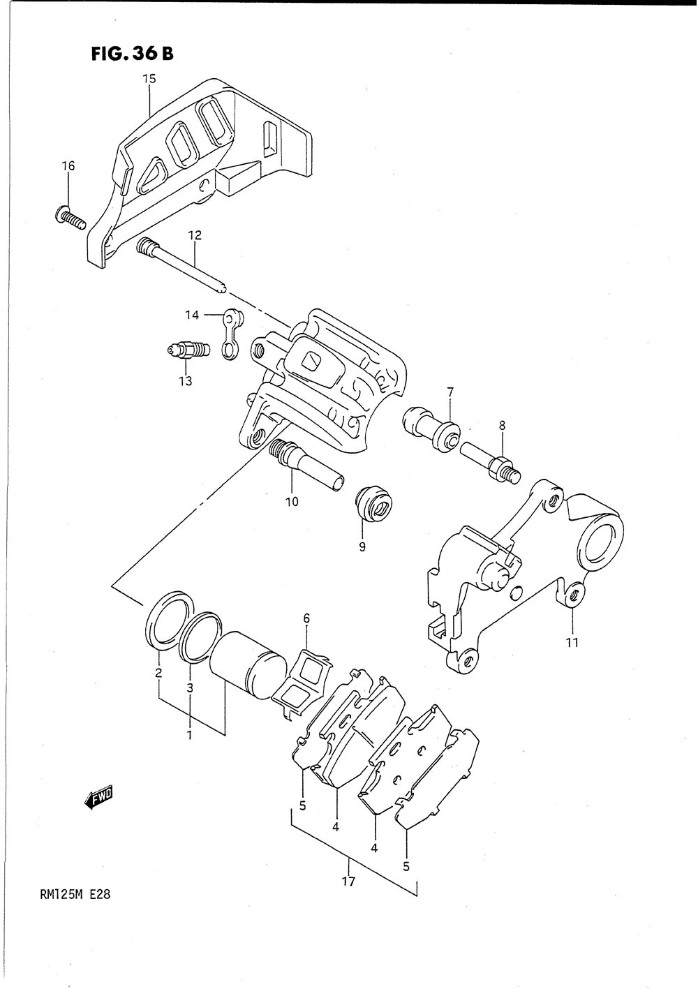 Rear calipers (model m)