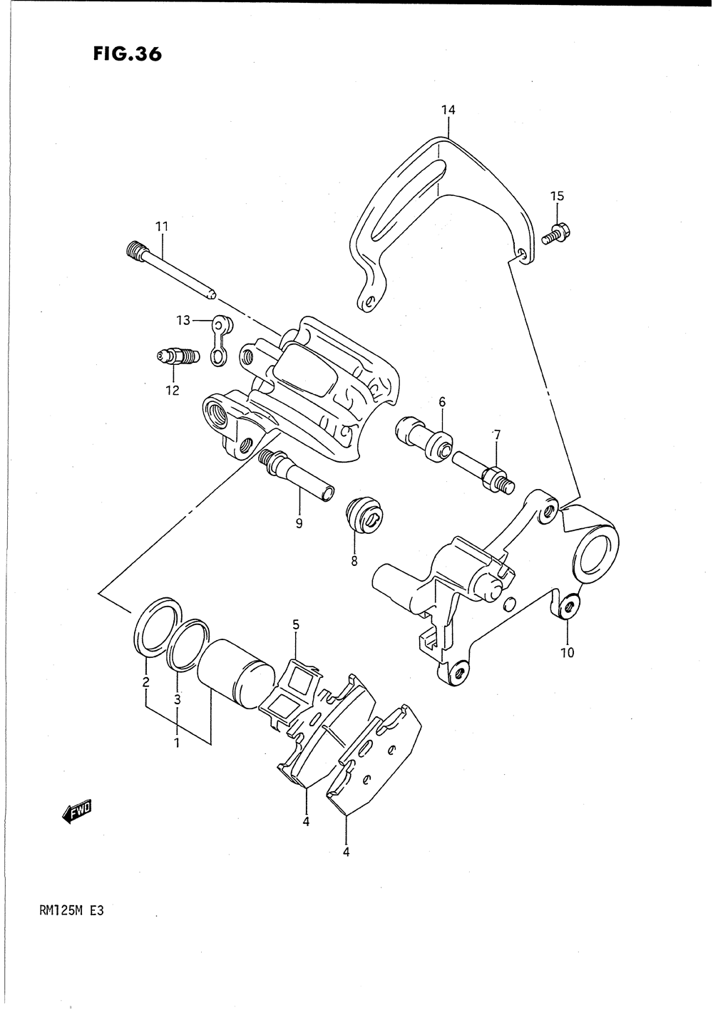 Rear calipers (model k)