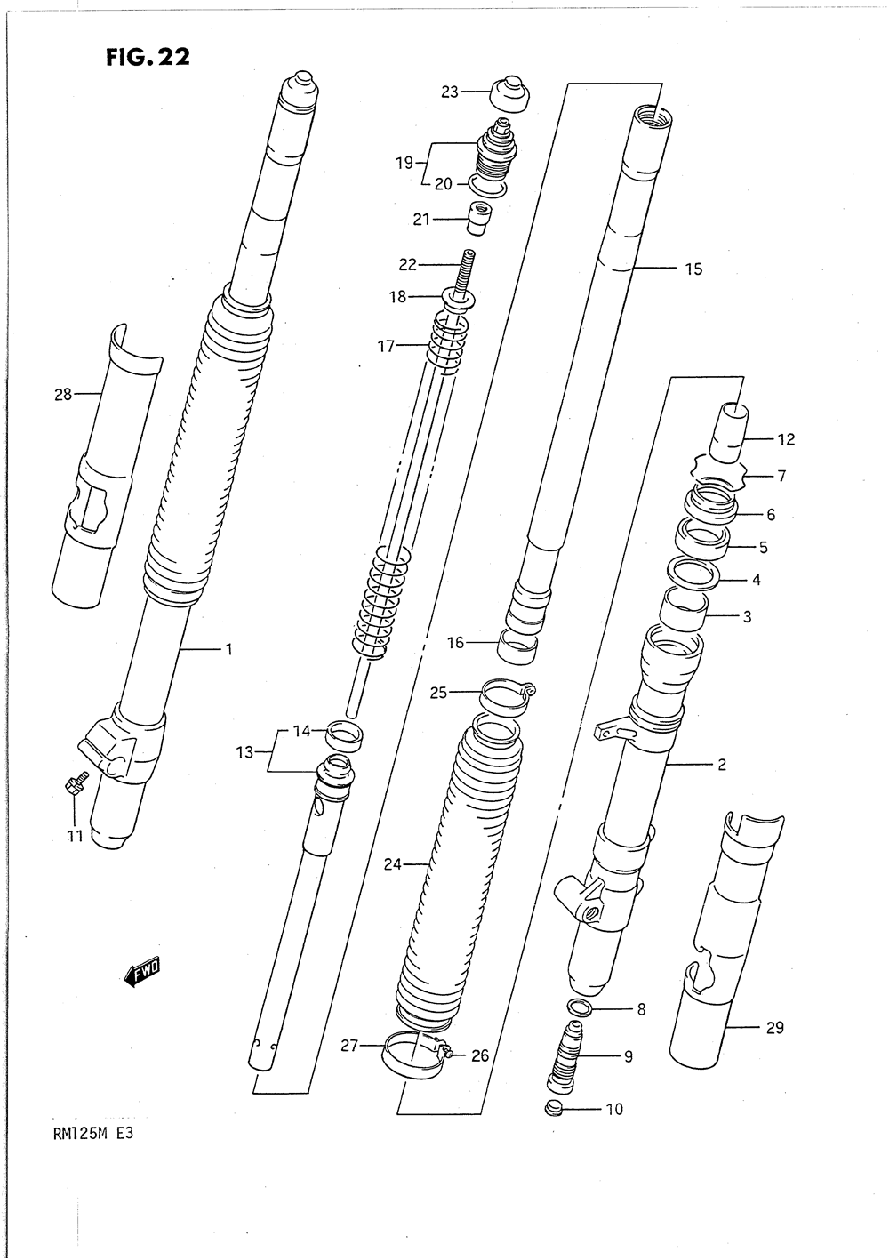 Front damper (model k)