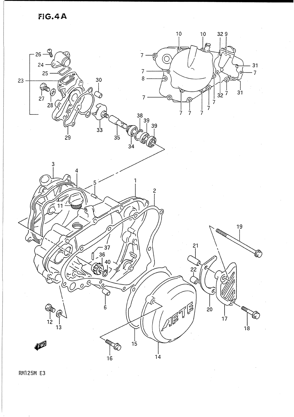 Crankcase cover- water pump (model l_m)