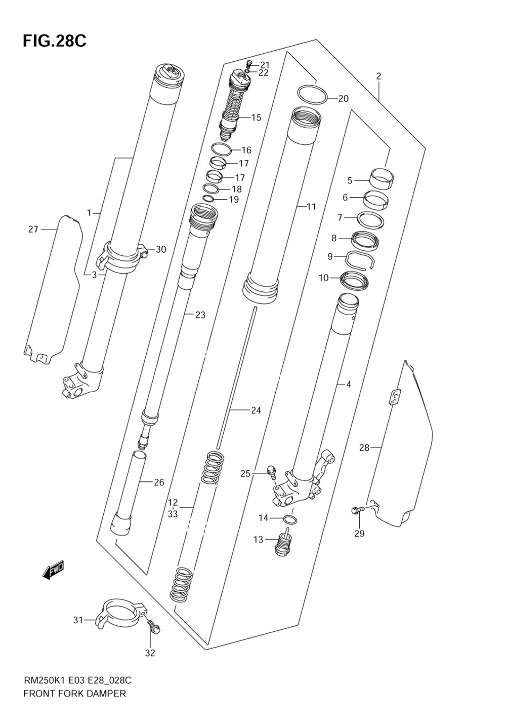 Front damper (model k4)