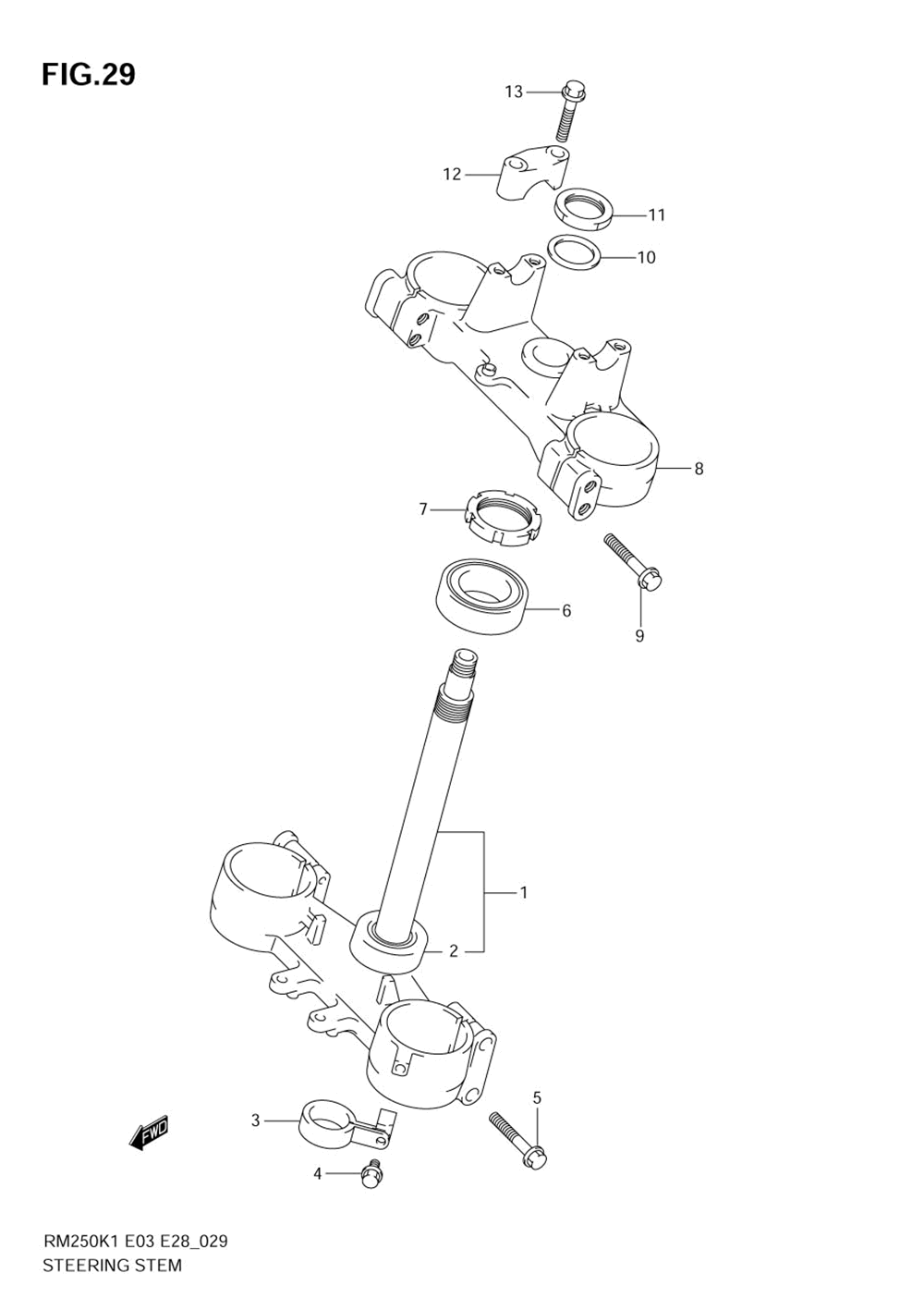 Steering stem (model k1)