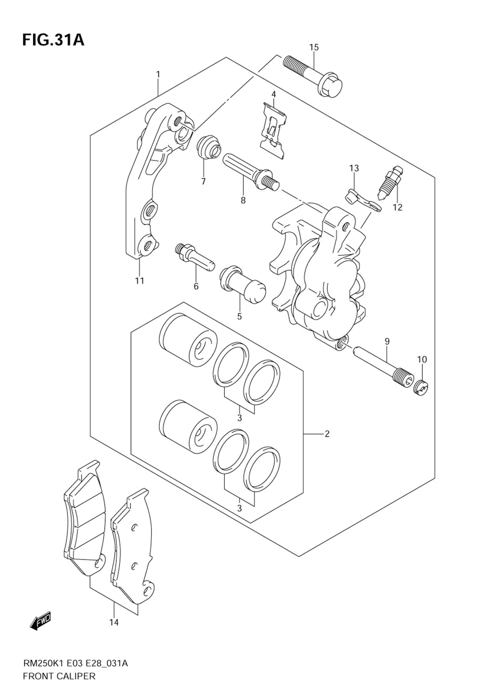 Front caliper (model k5)