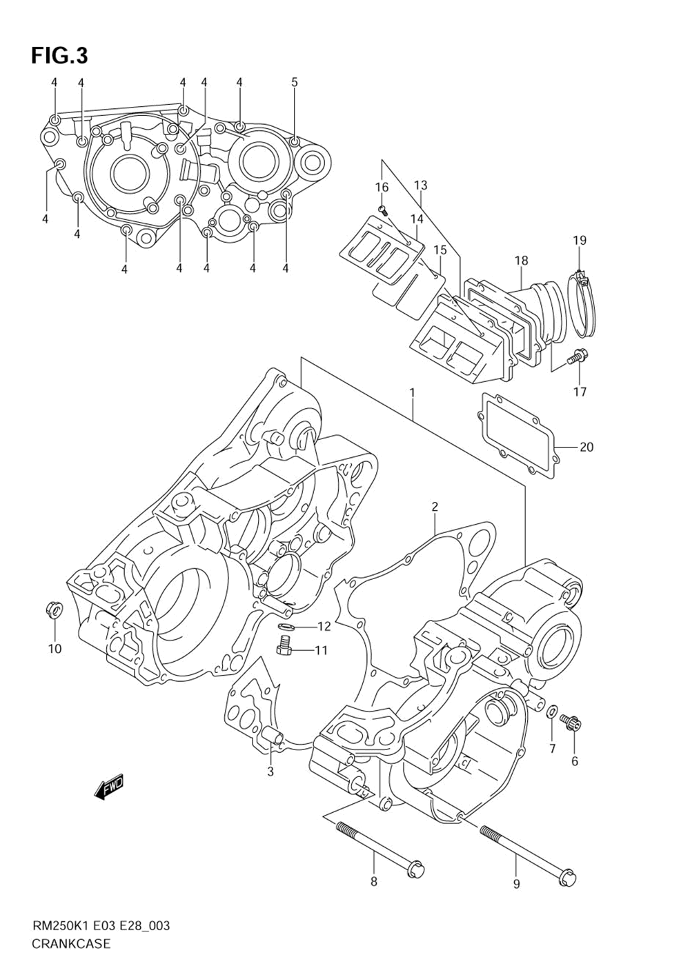 Crankcase (model k1_k2)