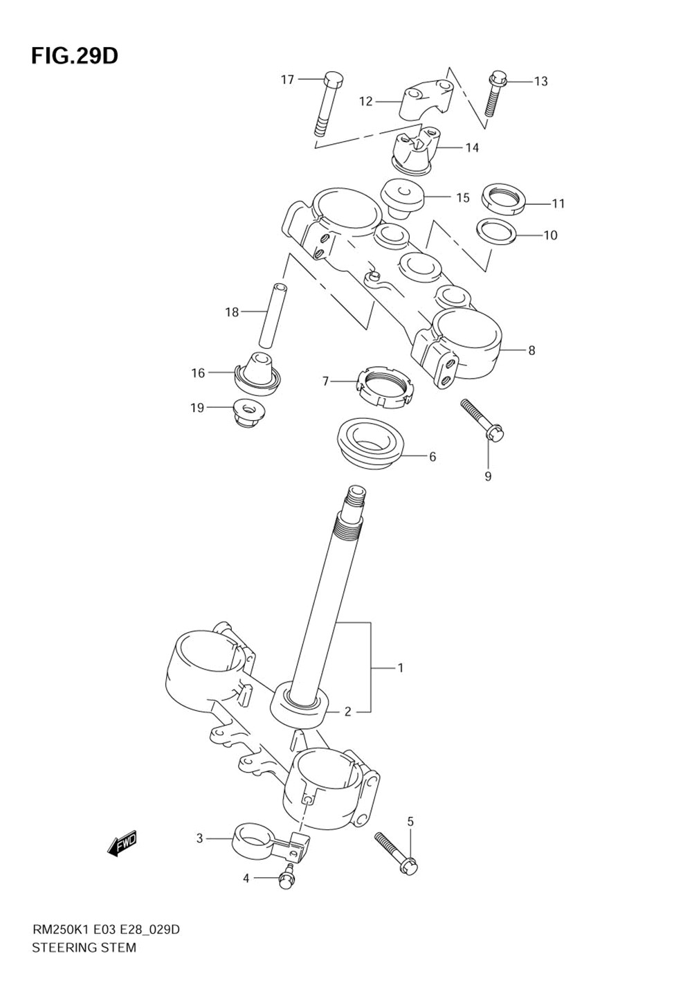 Steering stem (model k5)