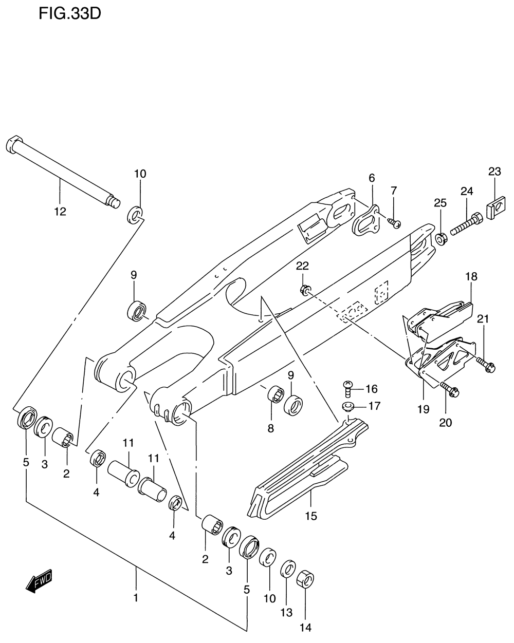 Rear swinging arm (model y)