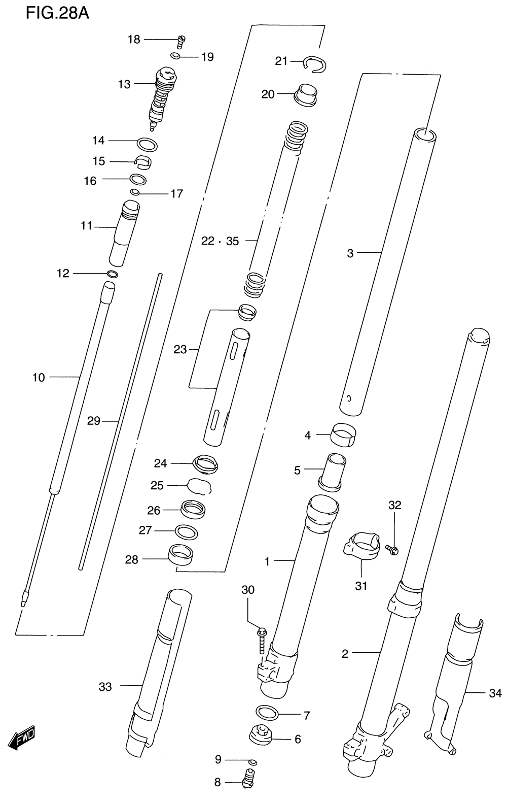 Front damper (model v)